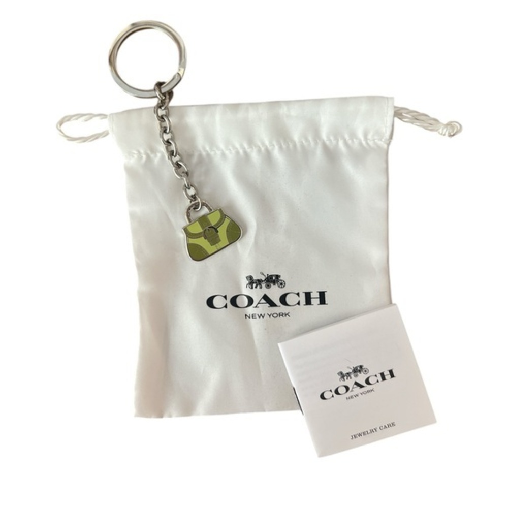 Coach Green Purse Keychain